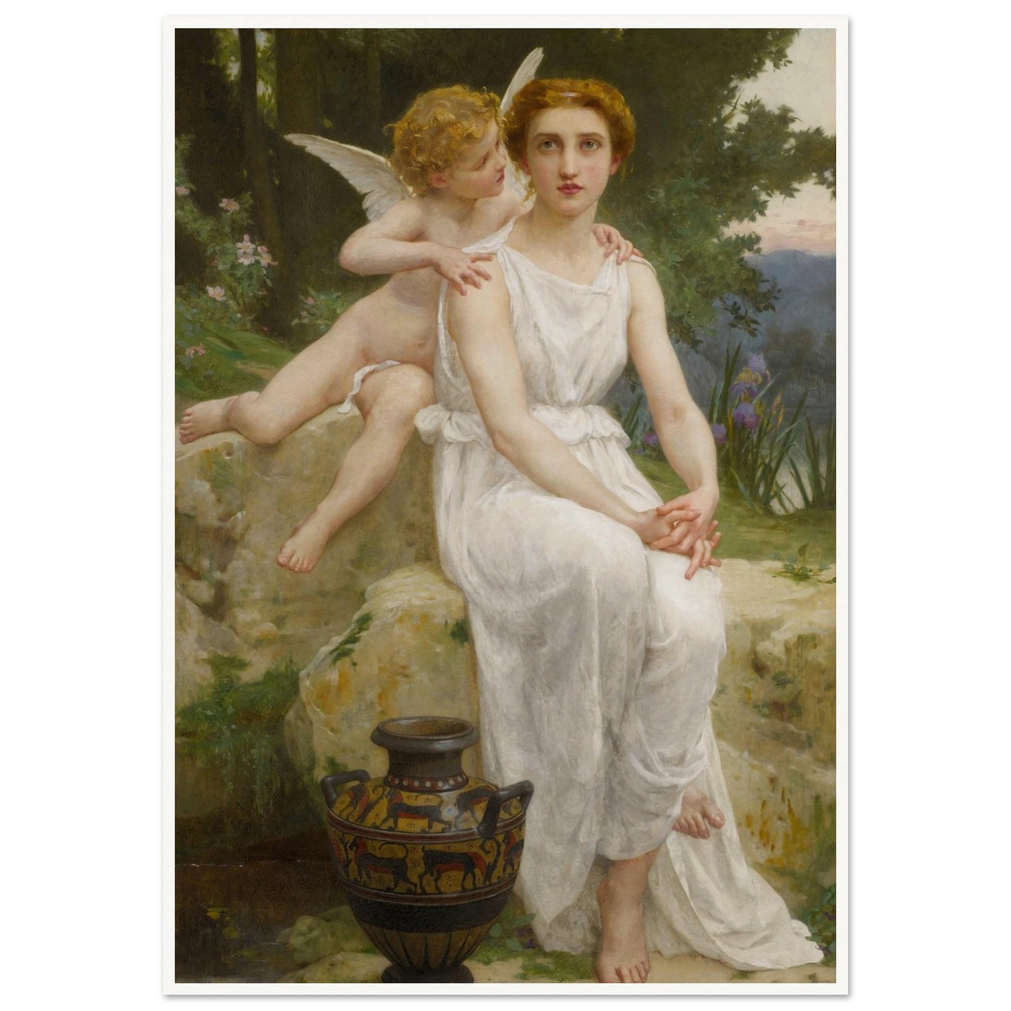 Love’s Offering Art Print | Guillaume Seignac - Framed Poster - 30x40 cm / 12x16″ - Black frame