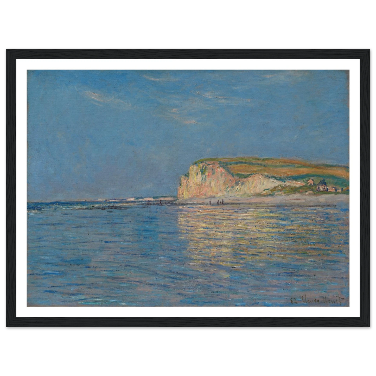 Low Tide at Pourville, near Dieppe, 1882 (1882) Art Print | Claude Monet - Framed Poster - 30x40 cm / 12x16″ - Black frame