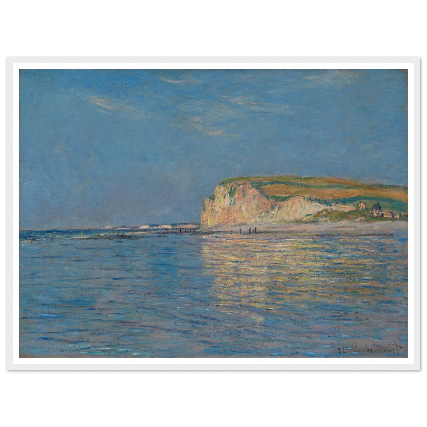 Low Tide at Pourville, near Dieppe, 1882 (1882) Art Print | Claude Monet - Framed Poster - 30x40 cm / 12x16″ - Black frame