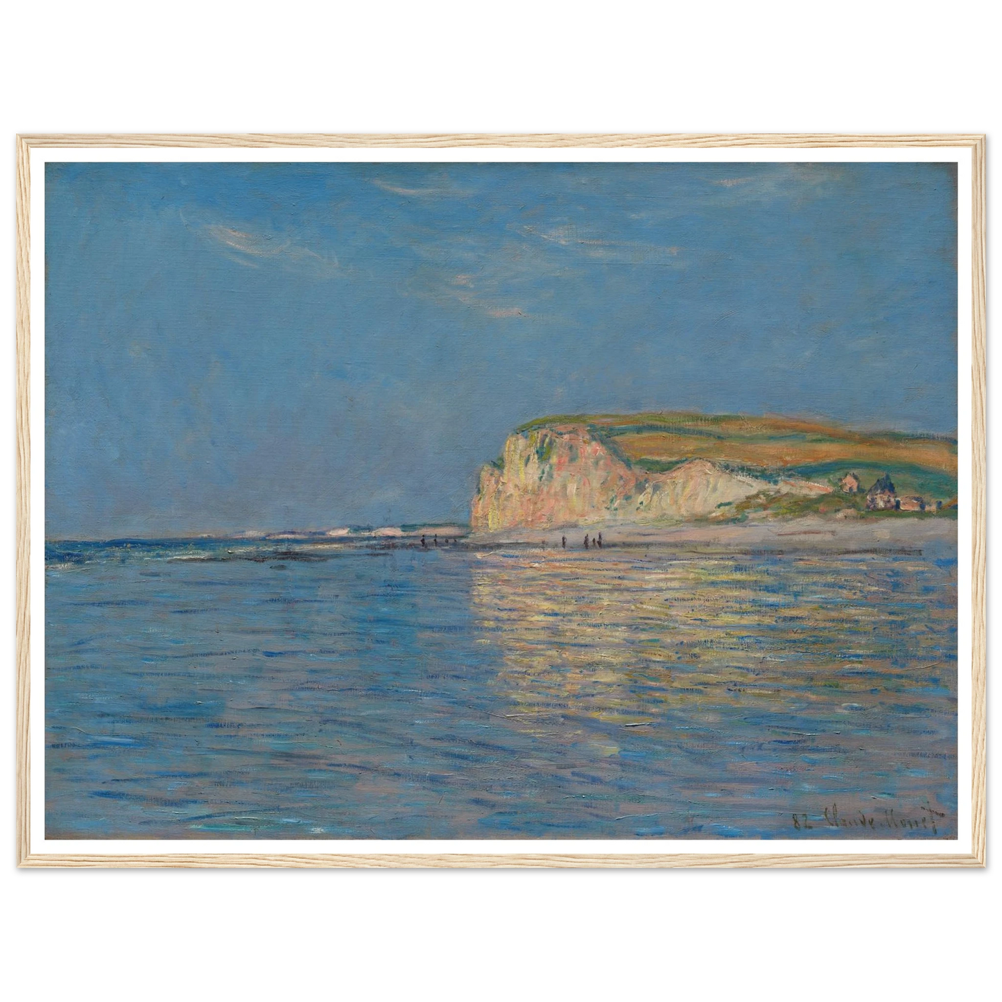 Low Tide at Pourville, near Dieppe, 1882 (1882) Art Print | Claude Monet - Framed Poster - 30x40 cm / 12x16″ - Black frame