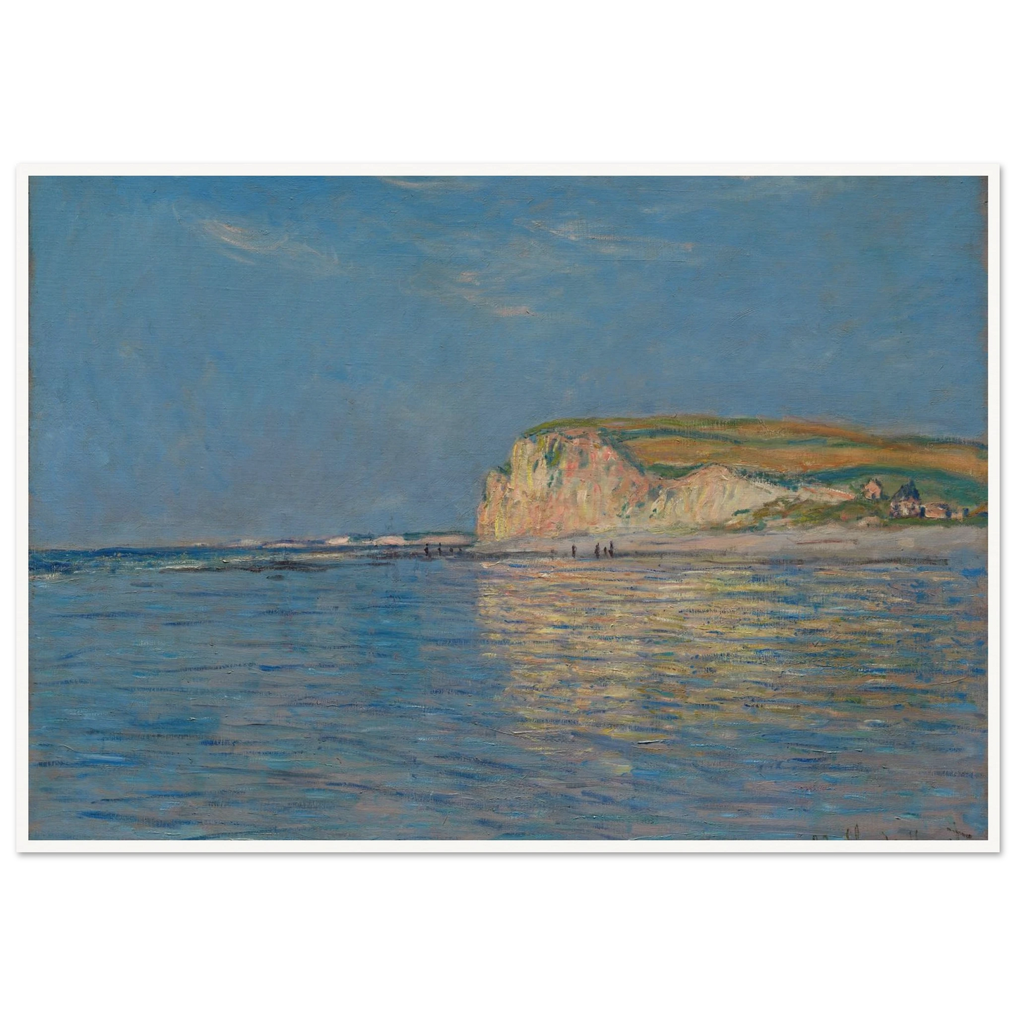 Low Tide at Pourville, near Dieppe, 1882 (1882) Art Print | Claude Monet - Framed Poster - 30x40 cm / 12x16″ - Black frame