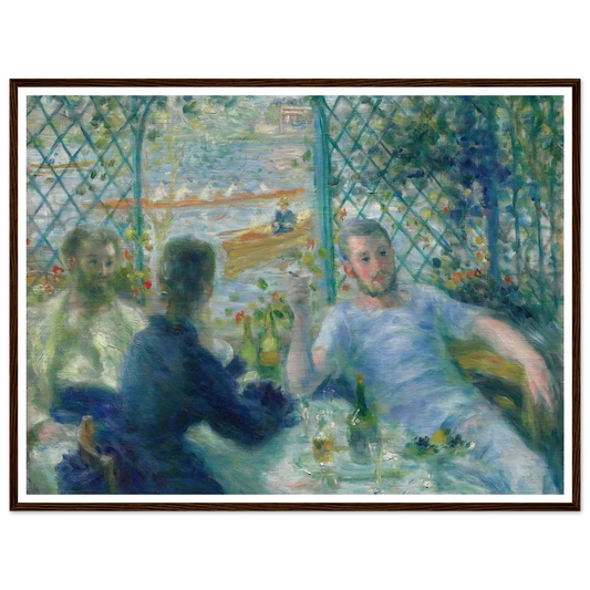 Lunch at the Restaurant Fournaise (The Rowers’ Lunch) (1875) Art Print | Pierre Auguste Renoir - Framed Poster - 30x40 cm / 12x16″ - Black frame