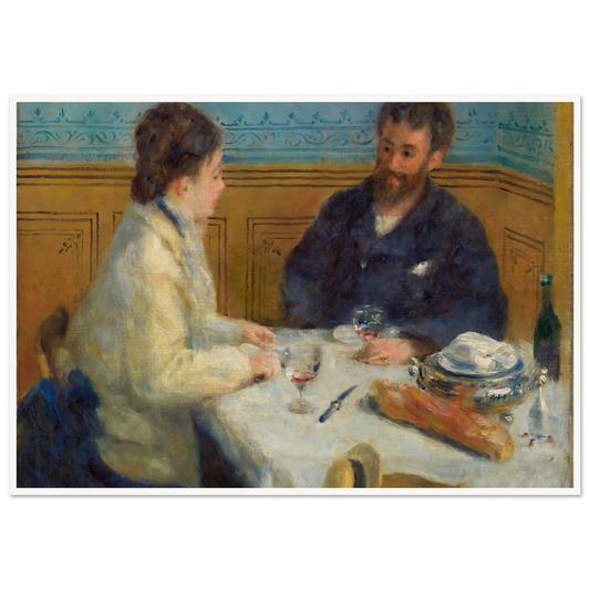 Luncheon (Le Déjeuner) (1875) Art Print | Pierre Auguste Renoir - Framed Poster - 30x40 cm / 12x16″ - Black frame