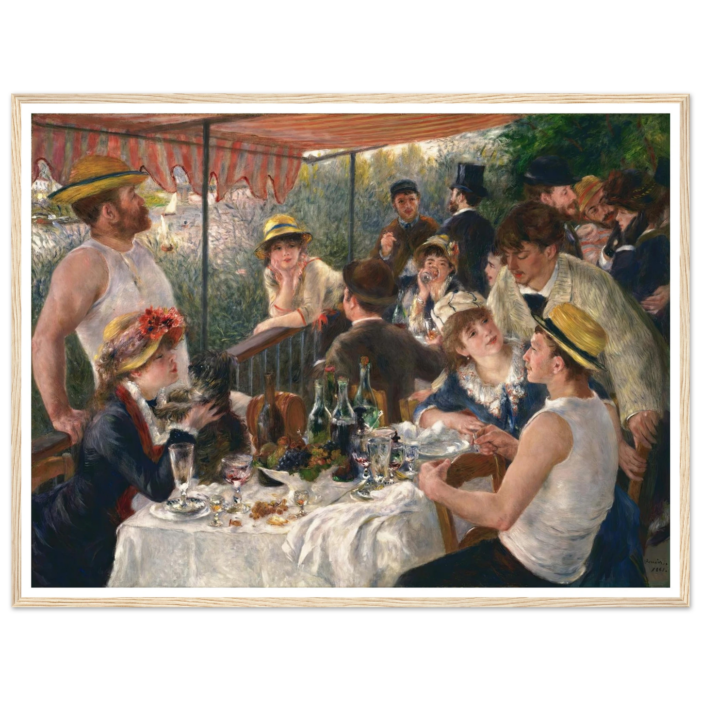 Luncheon of the Boating Party Art Print | Pierre Auguste Renoir - Framed Poster - 30x40 cm / 12x16″ - Black frame