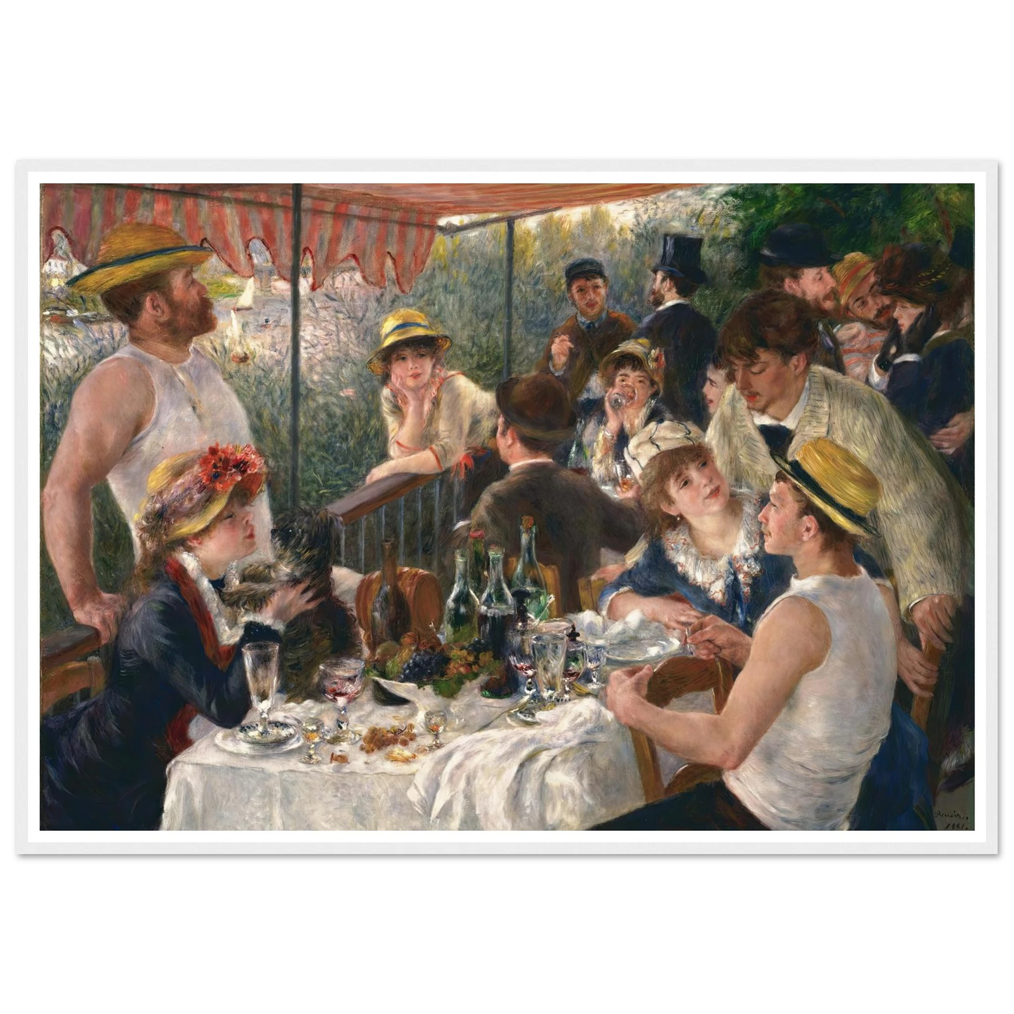 Luncheon of the Boating Party Art Print | Pierre Auguste Renoir - Framed Poster - 30x40 cm / 12x16″ - Black frame