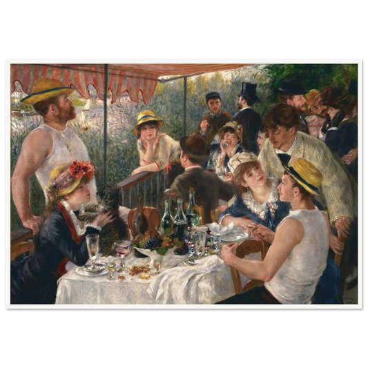 Luncheon of the Boating Party Art Print | Pierre Auguste Renoir - Framed Poster - 30x40 cm / 12x16″ - Black frame