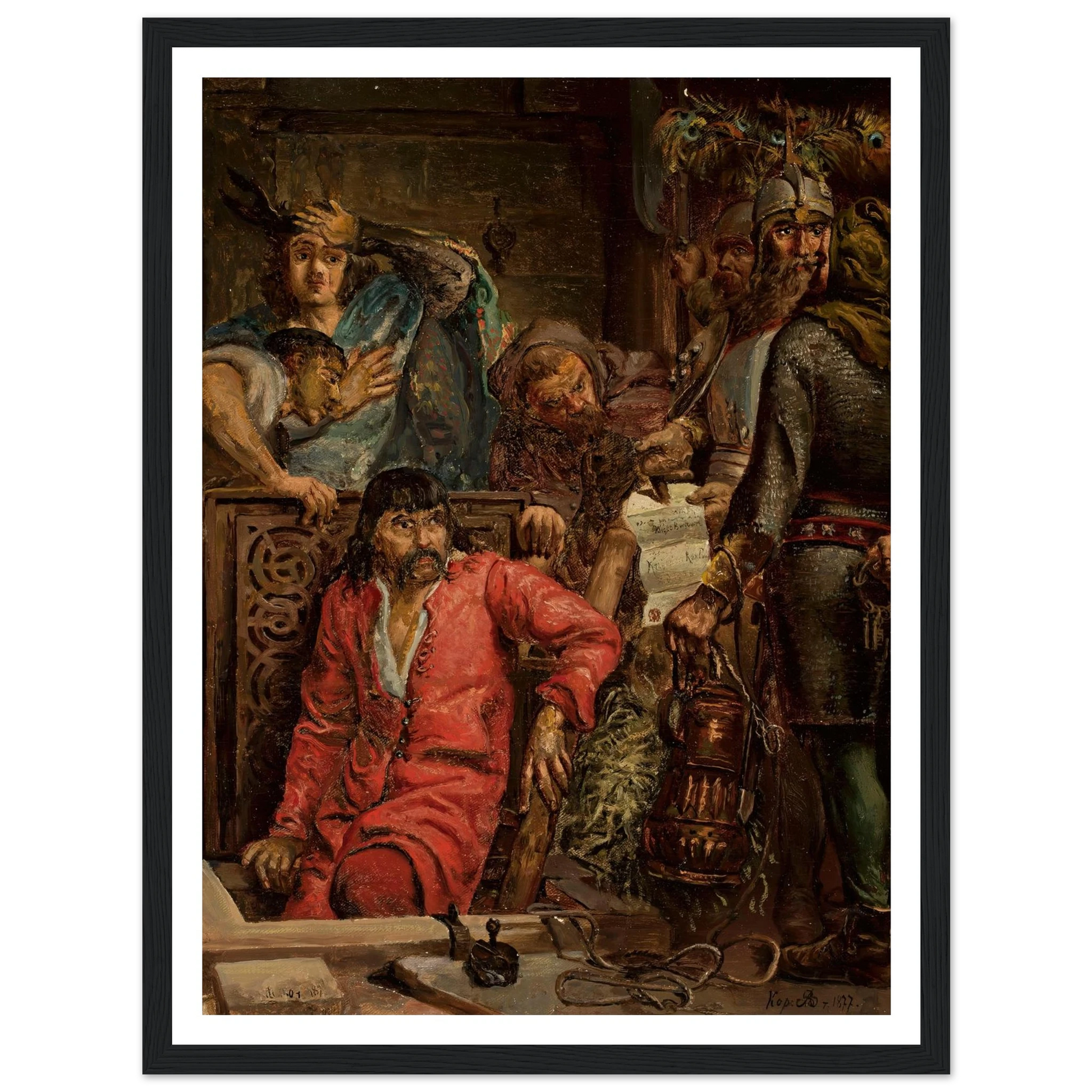 Maćko Borkowic (1877) Art Print | Jan Matejko - Framed Poster - 30x40 cm / 12x16″ - Black frame