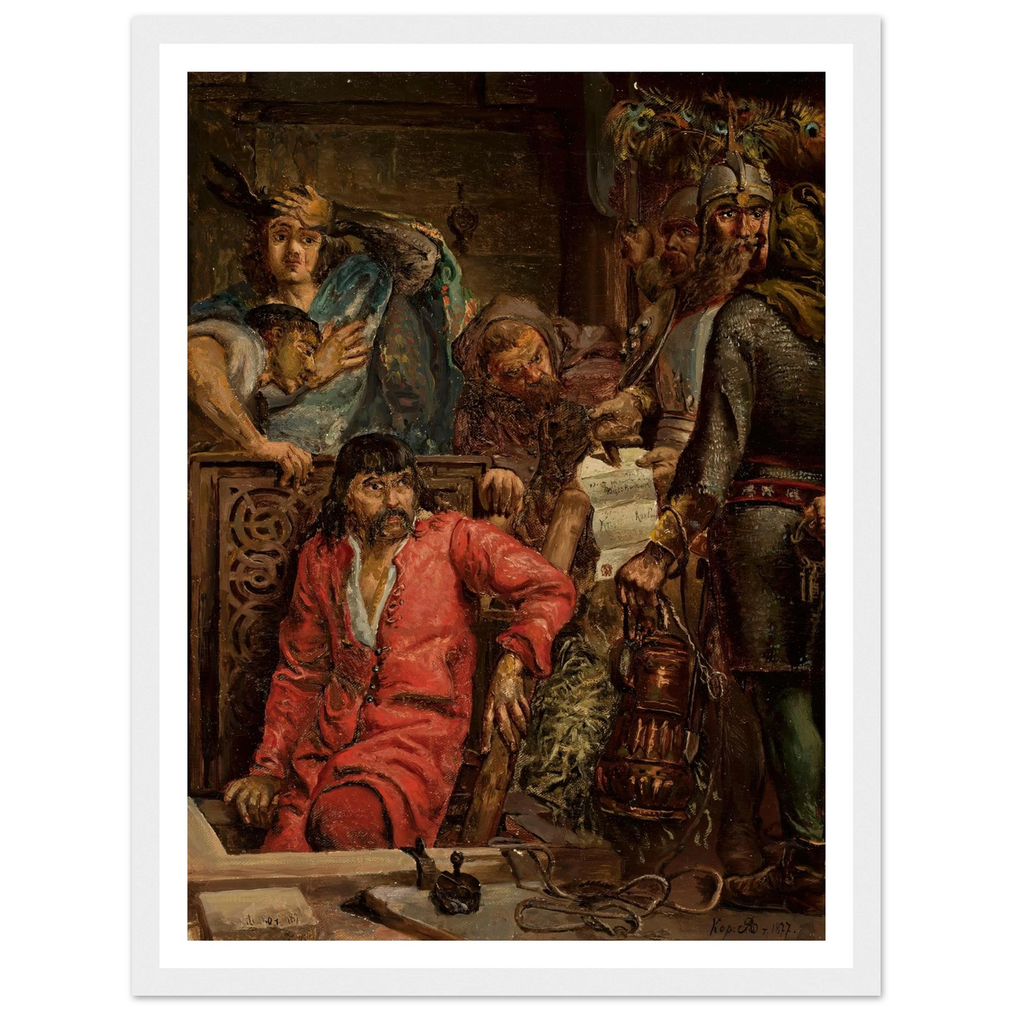 Maćko Borkowic (1877) Art Print | Jan Matejko - Framed Poster - 30x40 cm / 12x16″ - Black frame