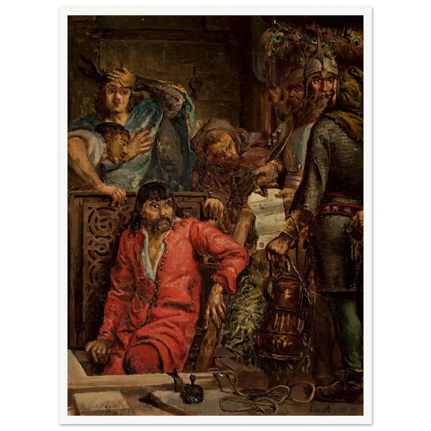 Maćko Borkowic (1877) Art Print | Jan Matejko - Framed Poster - 30x40 cm / 12x16″ - Black frame