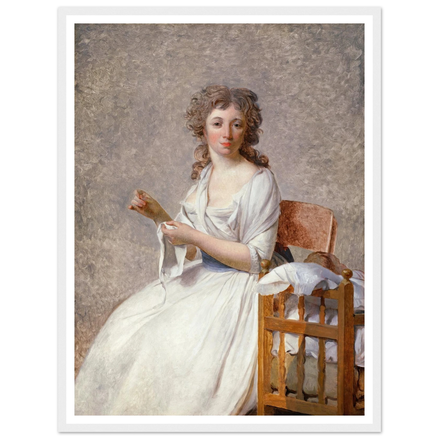 Madame de Pastoret and Her Son (1791) Art Print | Jacques Louis David - Framed Poster - 30x40 cm / 12x16″ - Black frame