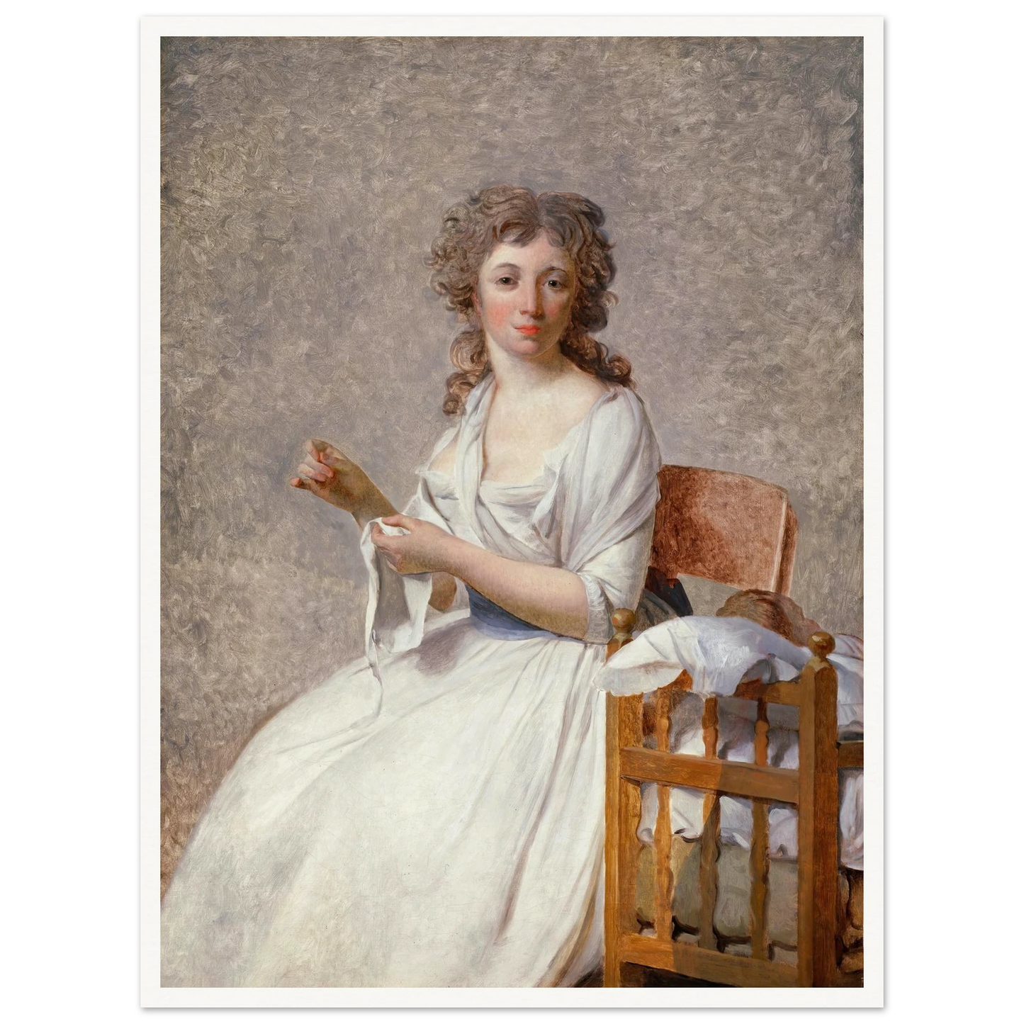 Madame de Pastoret and Her Son (1791) Art Print | Jacques Louis David - Framed Poster - 30x40 cm / 12x16″ - Black frame