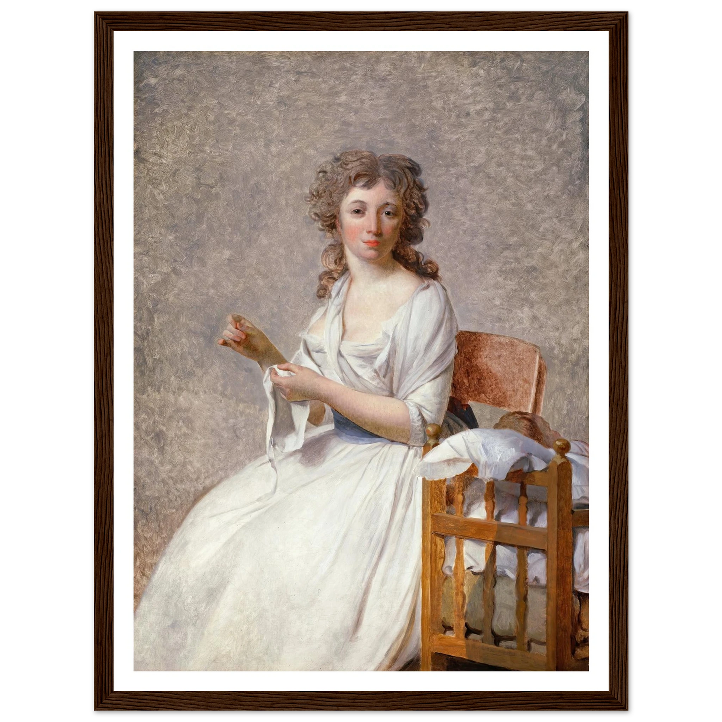 Madame de Pastoret and Her Son (1791) Art Print | Jacques Louis David - Framed Poster - 30x40 cm / 12x16″ - Black frame