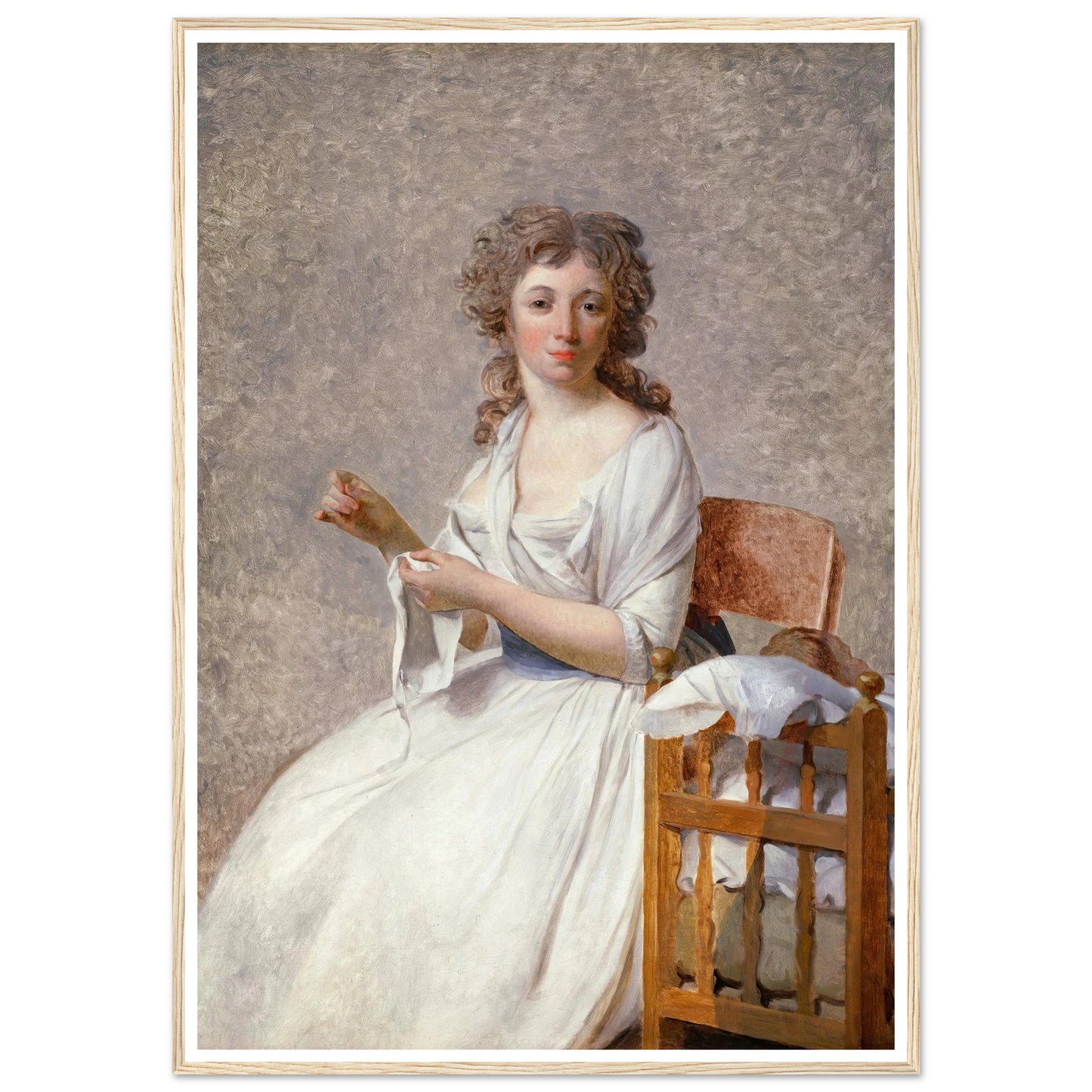 Madame de Pastoret and Her Son (1791) Art Print | Jacques Louis David - Framed Poster - 30x40 cm / 12x16″ - Black frame