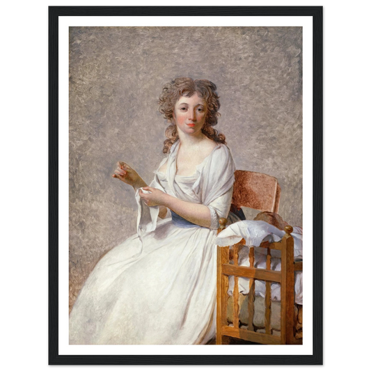Madame de Pastoret and Her Son (1791) Art Print | Jacques Louis David - Framed Poster - 30x40 cm / 12x16″ - Black frame