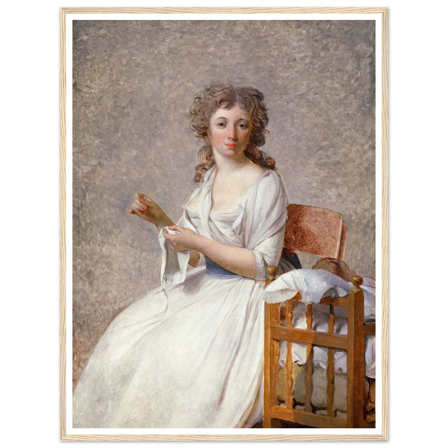 Madame de Pastoret and Her Son (1791) Art Print | Jacques Louis David - Framed Poster - 30x40 cm / 12x16″ - Black frame