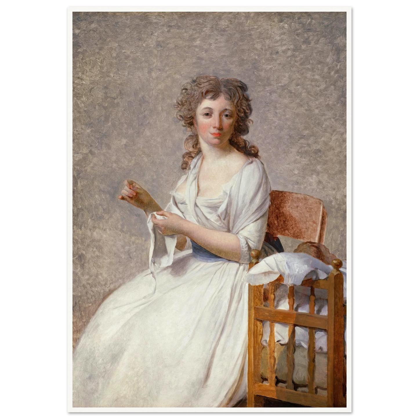 Madame de Pastoret and Her Son (1791) Art Print | Jacques Louis David - Framed Poster - 30x40 cm / 12x16″ - Black frame