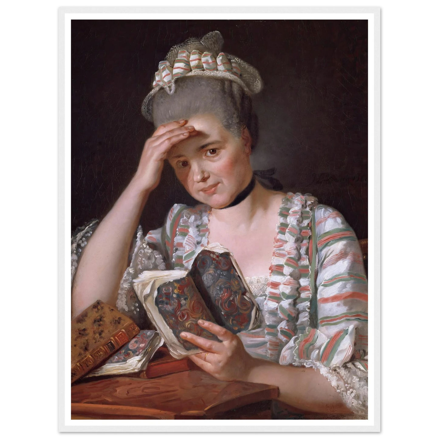 Madame François Buron (1769) Art Print | Jacques Louis David - Framed Poster - 30x40 cm / 12x16″ - Black frame