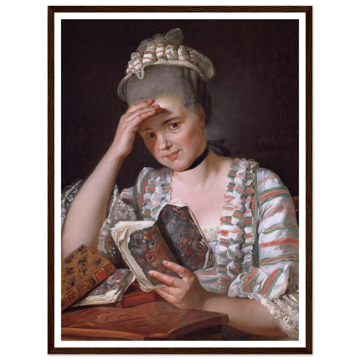 Madame François Buron (1769) Art Print | Jacques Louis David - Framed Poster - 30x40 cm / 12x16″ - Black frame