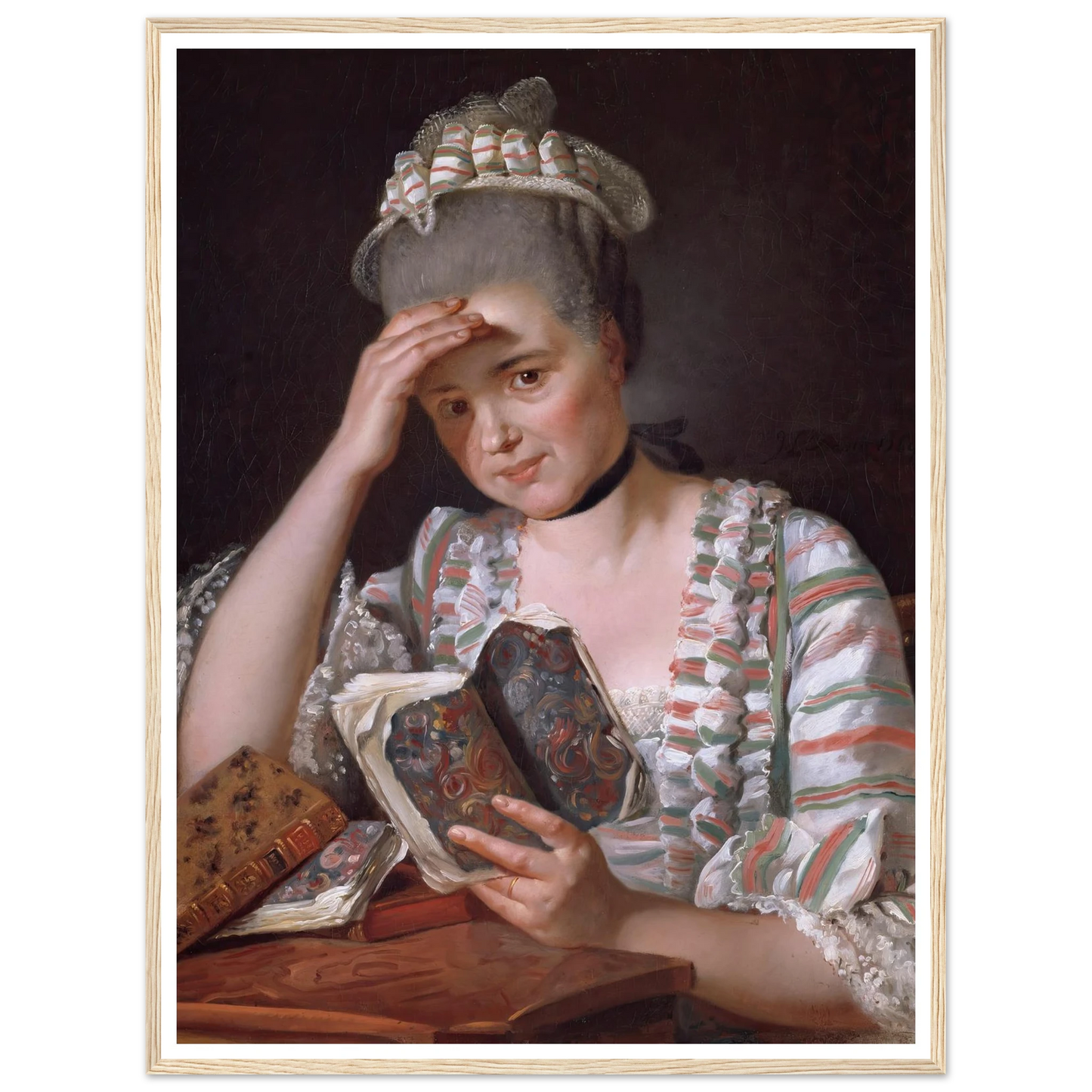Madame François Buron (1769) Art Print | Jacques Louis David - Framed Poster - 30x40 cm / 12x16″ - Black frame