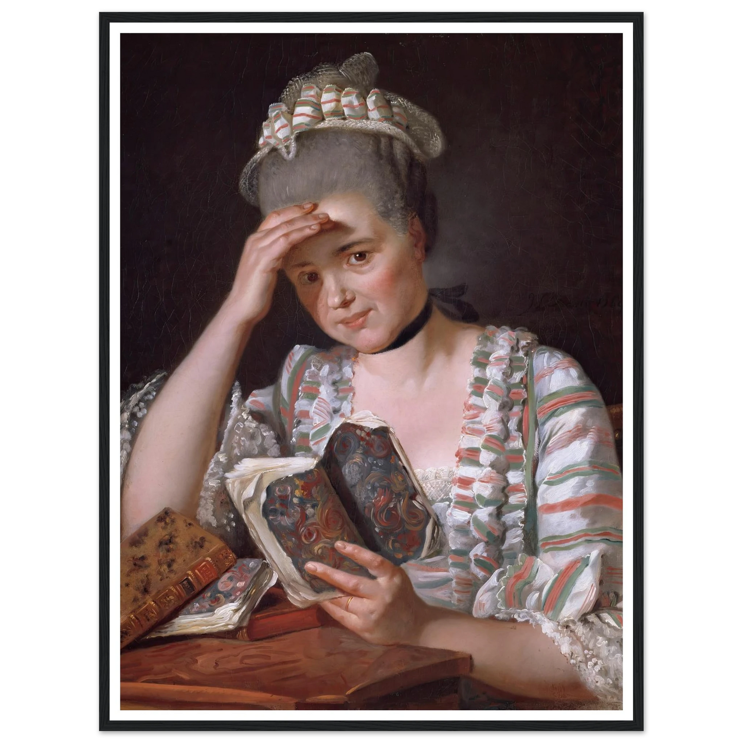 Madame François Buron (1769) Art Print | Jacques Louis David - Framed Poster - 30x40 cm / 12x16″ - Black frame