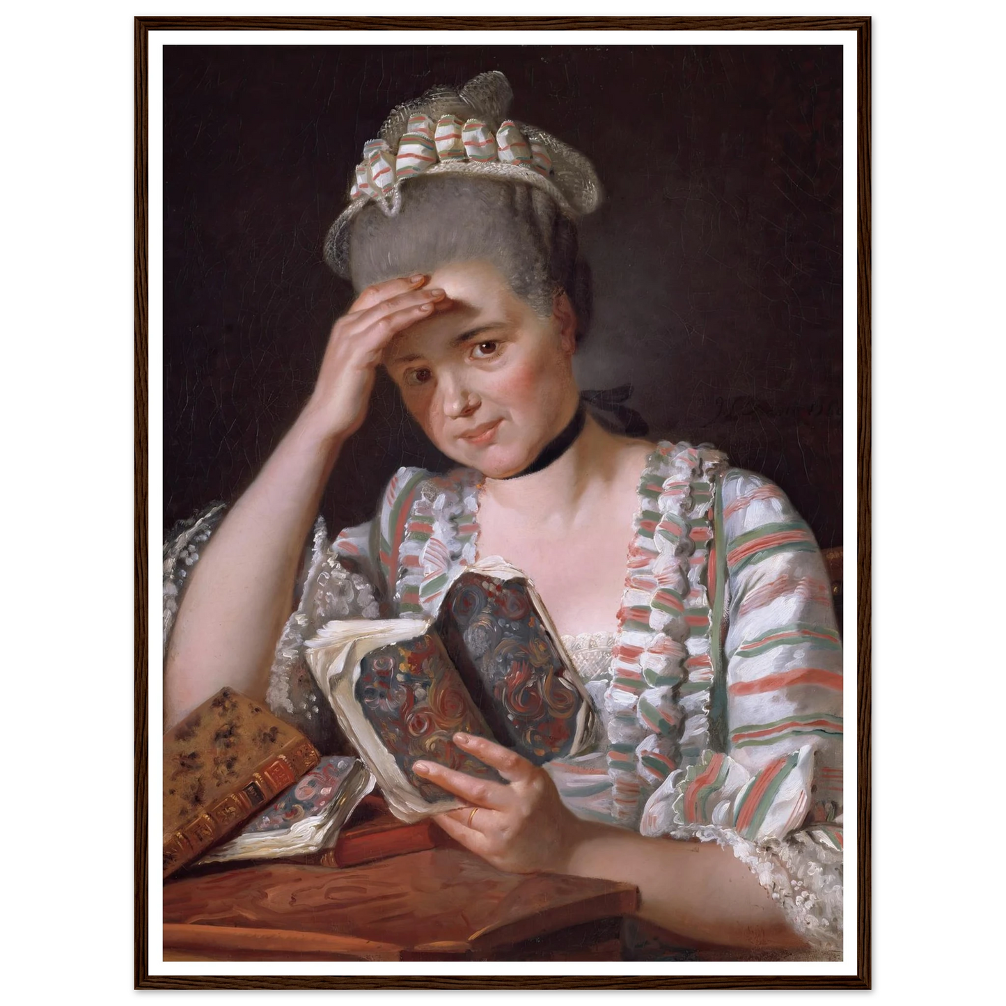 Madame François Buron (1769) Art Print | Jacques Louis David - Framed Poster - 30x40 cm / 12x16″ - Black frame