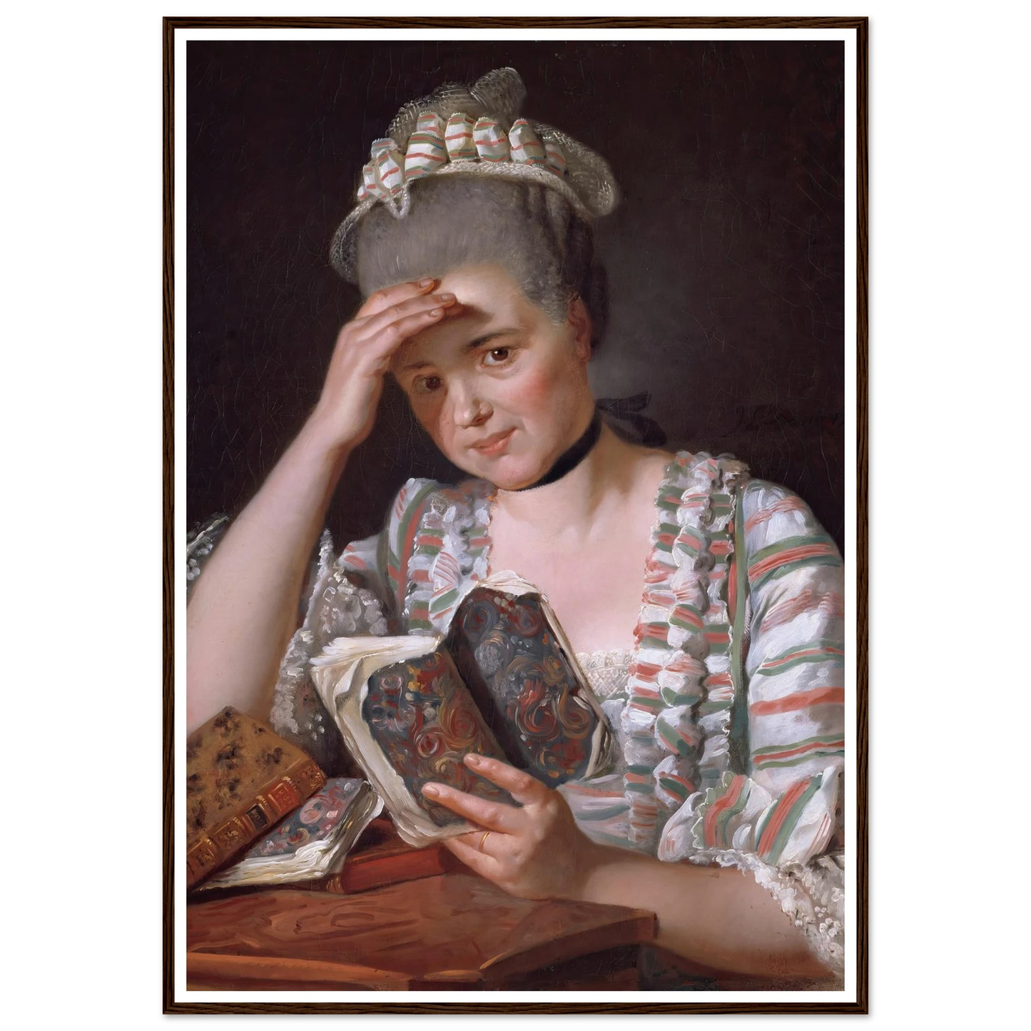 Madame François Buron (1769) Art Print | Jacques Louis David - Framed Poster - 30x40 cm / 12x16″ - Black frame