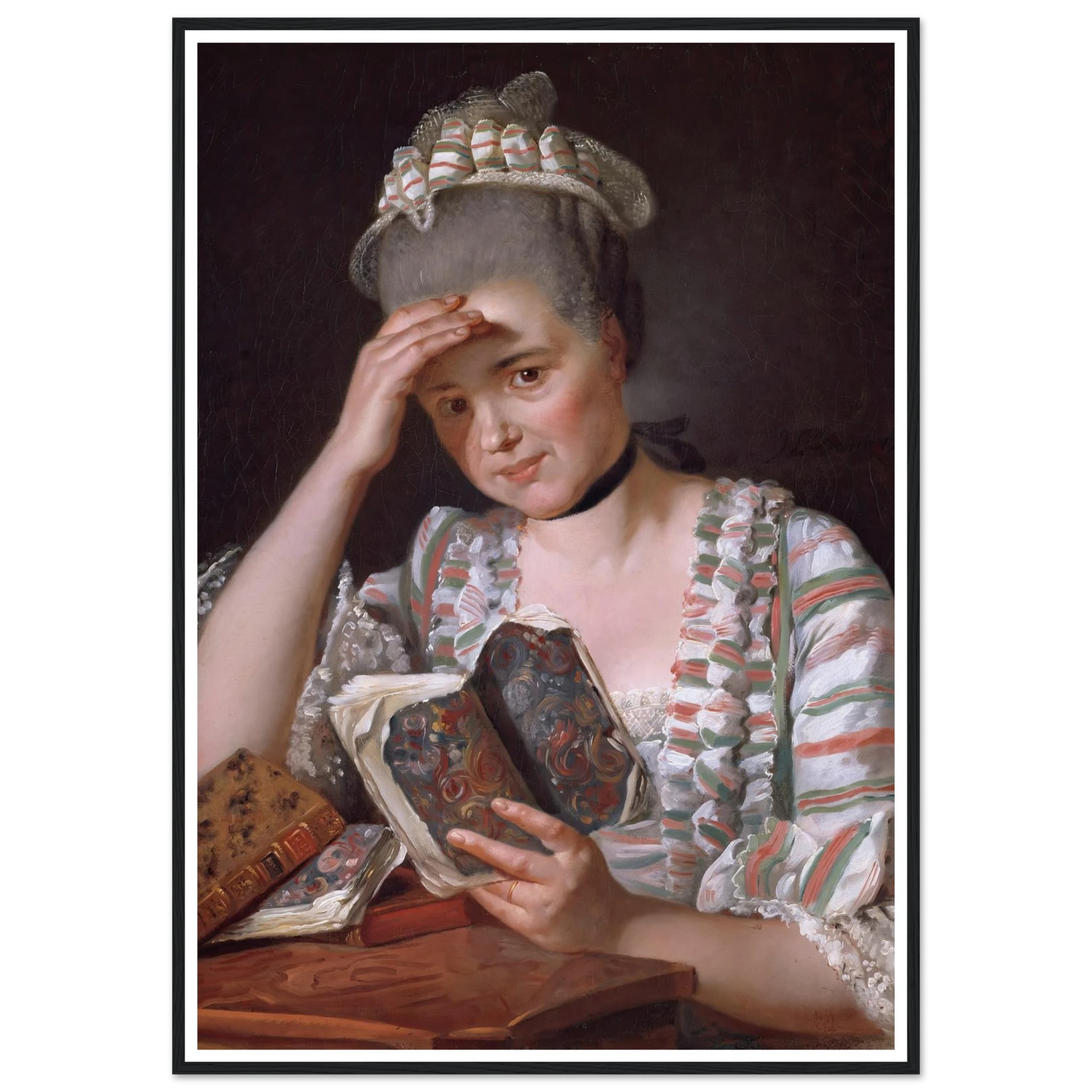 Madame François Buron (1769) Art Print | Jacques Louis David - Framed Poster - 30x40 cm / 12x16″ - Black frame