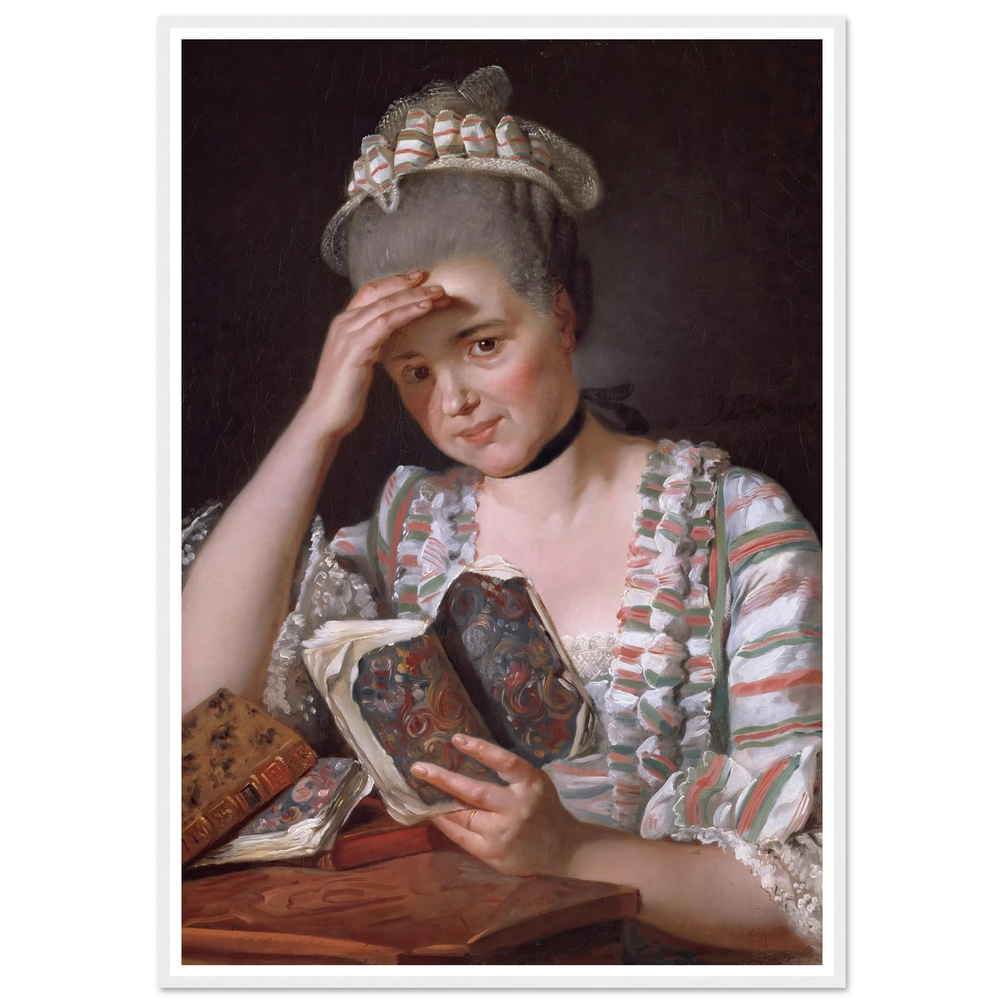 Madame François Buron (1769) Art Print | Jacques Louis David - Framed Poster - 30x40 cm / 12x16″ - Black frame