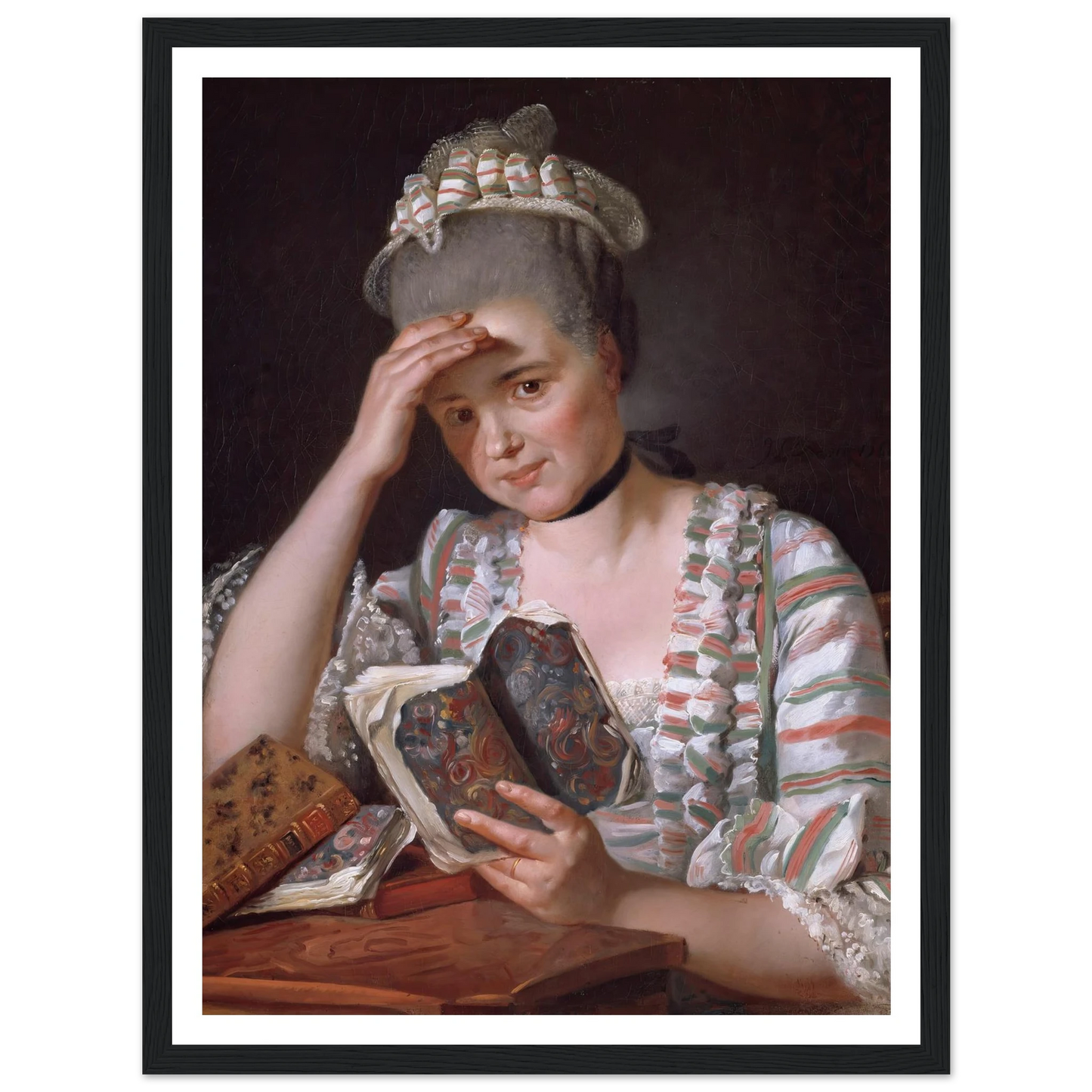Madame François Buron (1769) Art Print | Jacques Louis David - Framed Poster - 30x40 cm / 12x16″ - Black frame