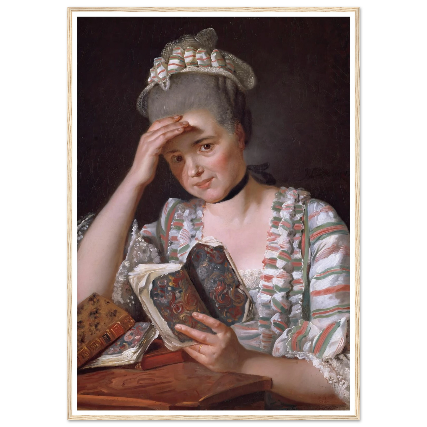 Madame François Buron (1769) Art Print | Jacques Louis David - Framed Poster - 30x40 cm / 12x16″ - Black frame