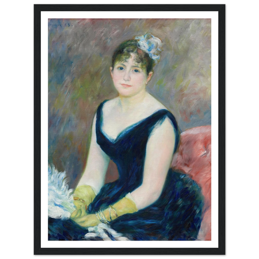 Madame Léon Clapisson (1883) Art Print | Pierre Auguste Renoir - Framed Poster - 30x40 cm / 12x16″ - Black frame