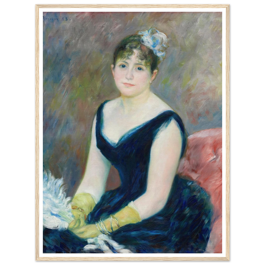 Madame Léon Clapisson (1883) Art Print | Pierre Auguste Renoir - Framed Poster - 30x40 cm / 12x16″ - Black frame