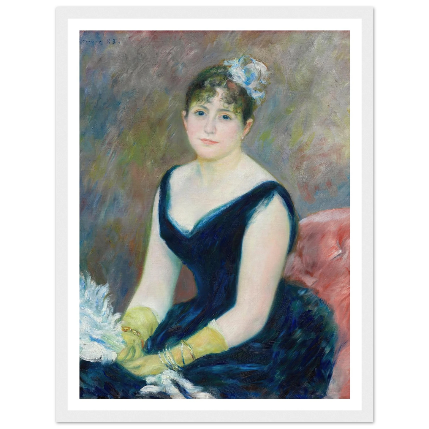 Madame Léon Clapisson (1883) Art Print | Pierre Auguste Renoir - Framed Poster - 30x40 cm / 12x16″ - Black frame