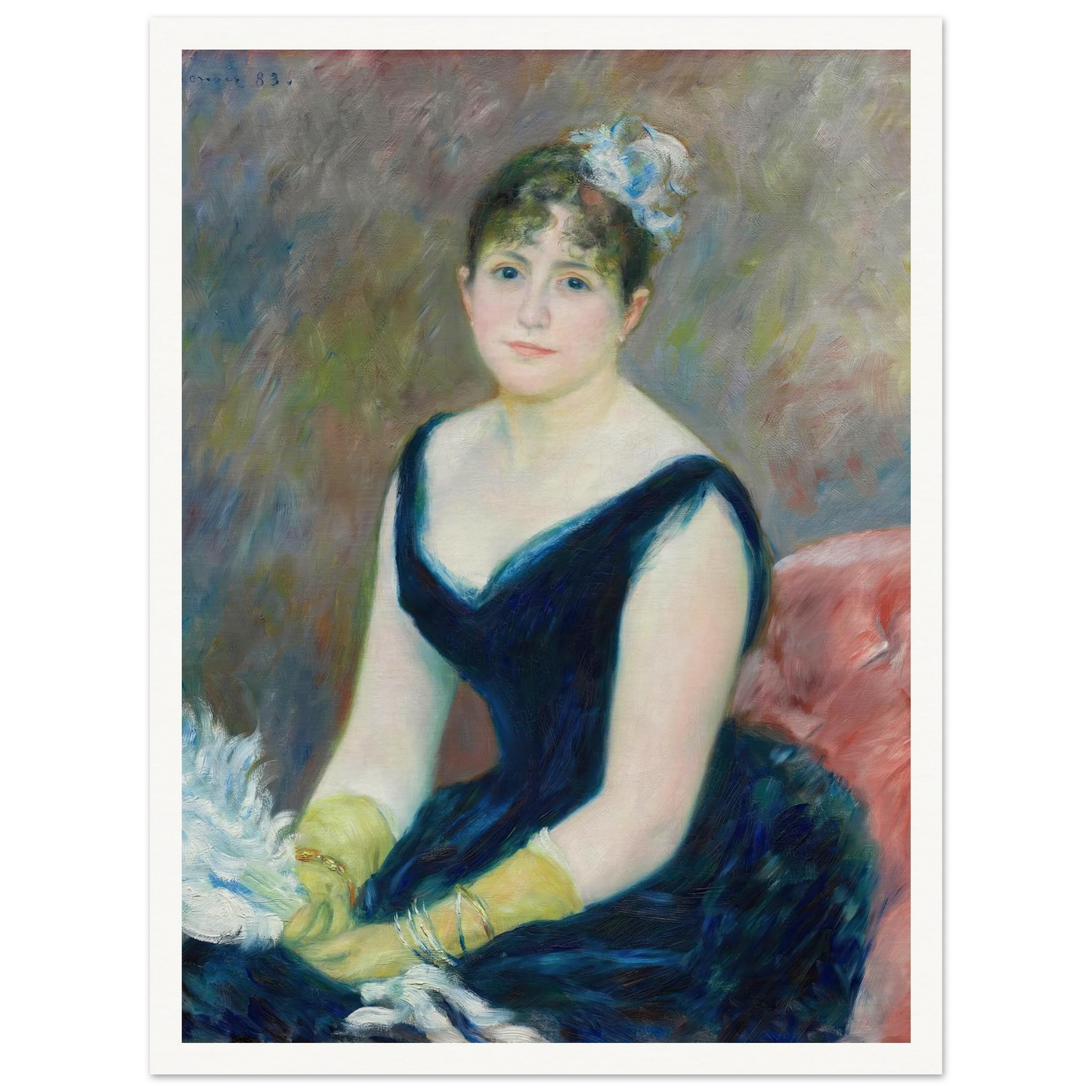 Madame Léon Clapisson (1883) Art Print | Pierre Auguste Renoir - Framed Poster - 30x40 cm / 12x16″ - Black frame