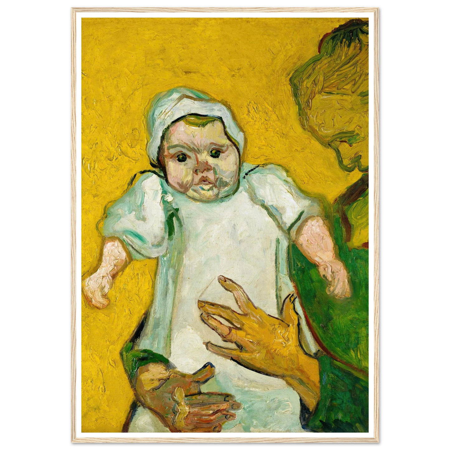 Madame Roulin and Her Baby (1888) Art Print | Vincent van Gogh - Framed Poster - 30x40 cm / 12x16″ - Black frame