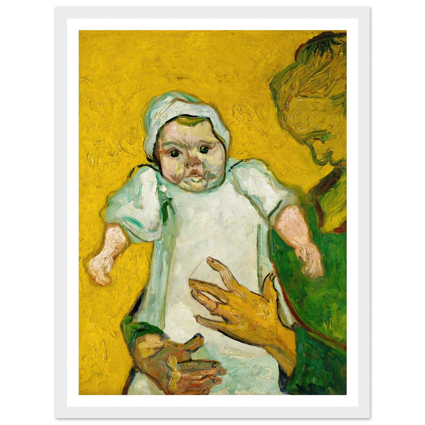 Madame Roulin and Her Baby (1888) Art Print | Vincent van Gogh - Framed Poster - 30x40 cm / 12x16″ - Black frame
