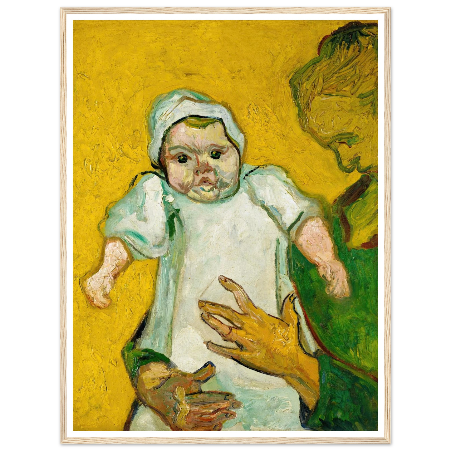 Madame Roulin and Her Baby (1888) Art Print | Vincent van Gogh - Framed Poster - 30x40 cm / 12x16″ - Black frame
