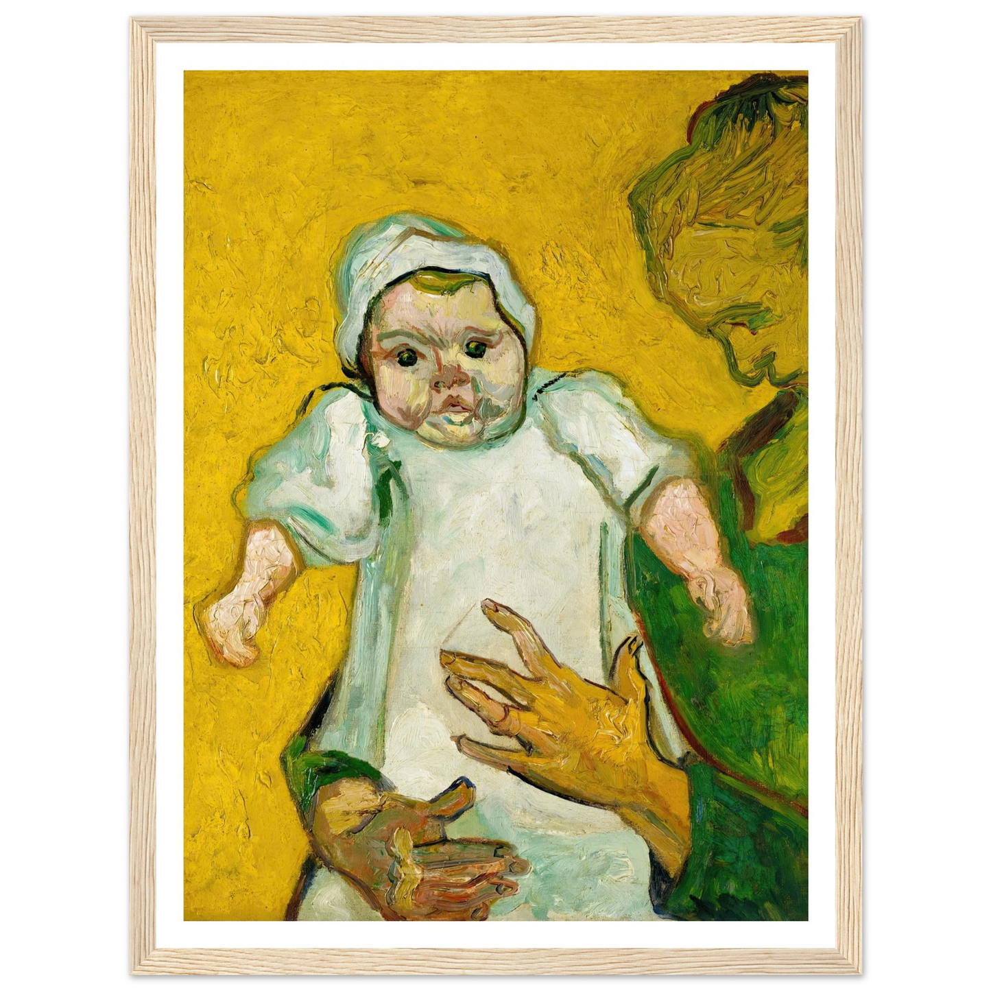 Madame Roulin and Her Baby (1888) Art Print | Vincent van Gogh - Framed Poster - 30x40 cm / 12x16″ - Black frame
