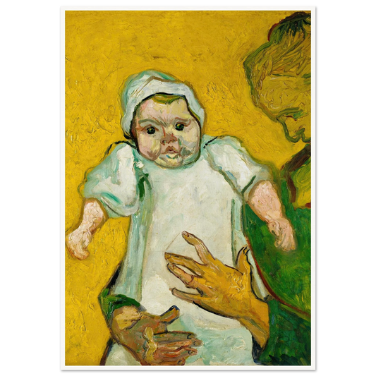 Madame Roulin and Her Baby (1888) Art Print | Vincent van Gogh - Framed Poster - 30x40 cm / 12x16″ - Black frame