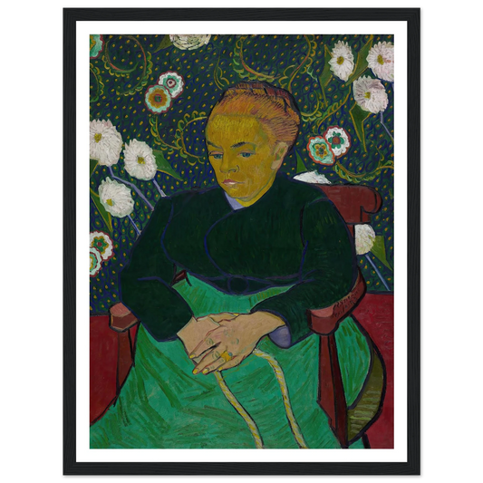 Madame Roulin Rocking the Cradle (La berceuse) (1889) Art Print | Vincent van Gogh - Framed Poster - 30x40 cm / 12x16″ - Black frame