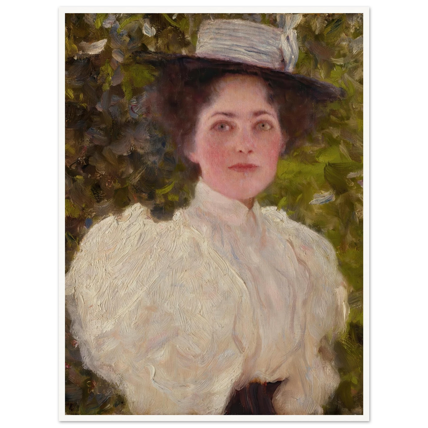 Mädchen im grünen (Girl in the foliage) Art Print | Gustav Klimt - Framed Poster - 30x40 cm / 12x16″ - Black frame