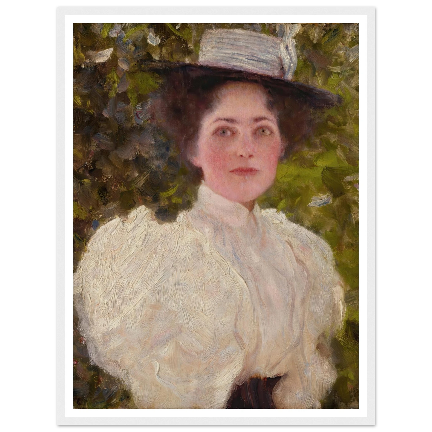 Mädchen im grünen (Girl in the foliage) Art Print | Gustav Klimt - Framed Poster - 30x40 cm / 12x16″ - Black frame