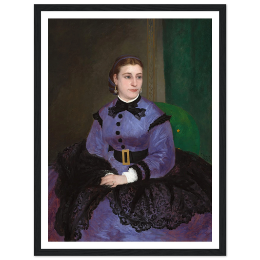 Mademoiselle Sicot (1865) Art Print | Pierre Auguste Renoir - Framed Poster - 30x40 cm / 12x16″ - Black frame