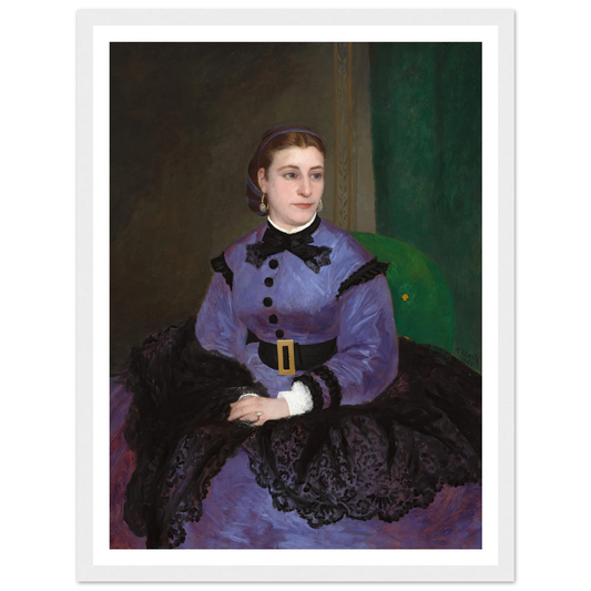 Mademoiselle Sicot (1865) Art Print | Pierre Auguste Renoir - Framed Poster - 30x40 cm / 12x16″ - Black frame