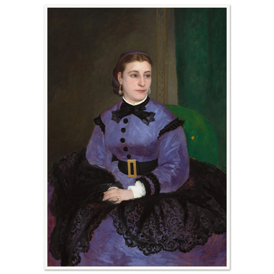 Mademoiselle Sicot (1865) Art Print | Pierre Auguste Renoir - Framed Poster - 30x40 cm / 12x16″ - Black frame