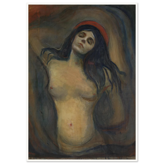 Madonna (1894) Art Print | Edvard Munch - Framed Poster - 30x40 cm / 12x16″ - Black frame