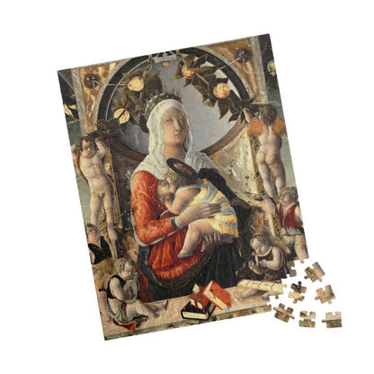 Madonna and Child surrounded by eight angels Puzzle | Marco Zoppo - - 252 pcs (Vertical) - 