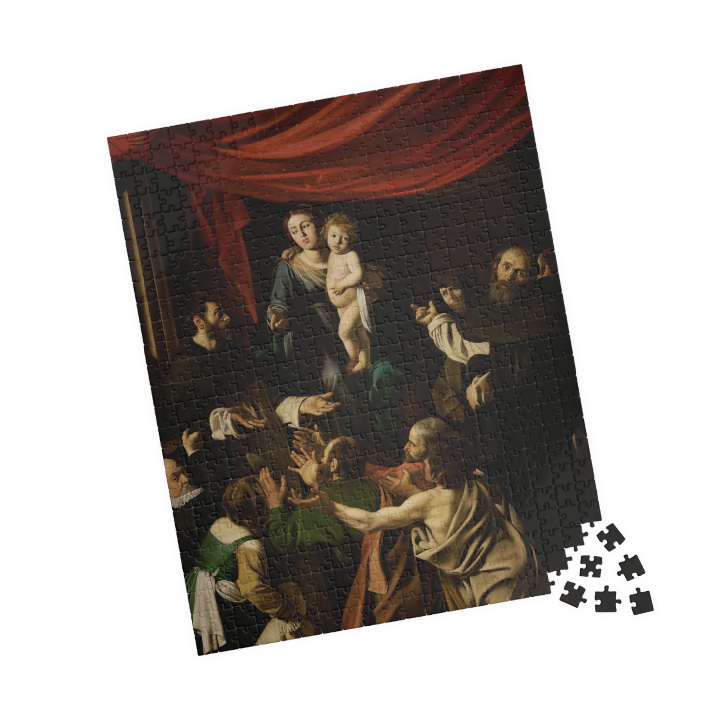 Madonna of the Rosary Puzzle | Caravaggio - - 252 pcs (Vertical) - 