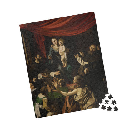Madonna of the Rosary Puzzle | Caravaggio - - 252 pcs (Vertical) - 