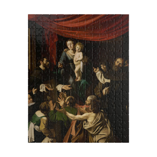 Madonna of the Rosary Puzzle | Caravaggio - - 252 pcs (Vertical) - 